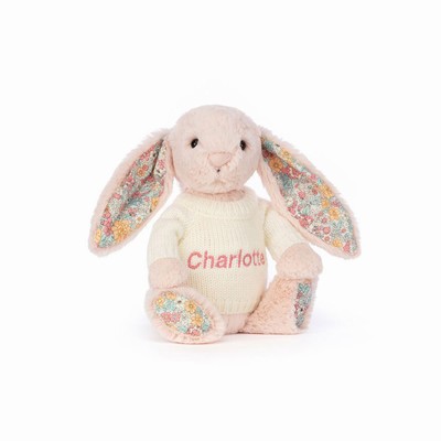 Jellycat Blossom Blush Bunny with Cream Jumper Australia | 368429MPQ